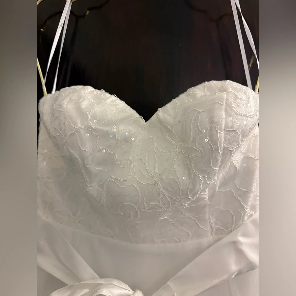 Lulu's Elegant White Wedding Dress - Picture 3 of 9